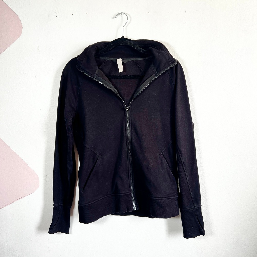 ATHLETA Triumph Hoodie Sweatshirt Jacket Full Zip Size M Black‎ Gym Workout